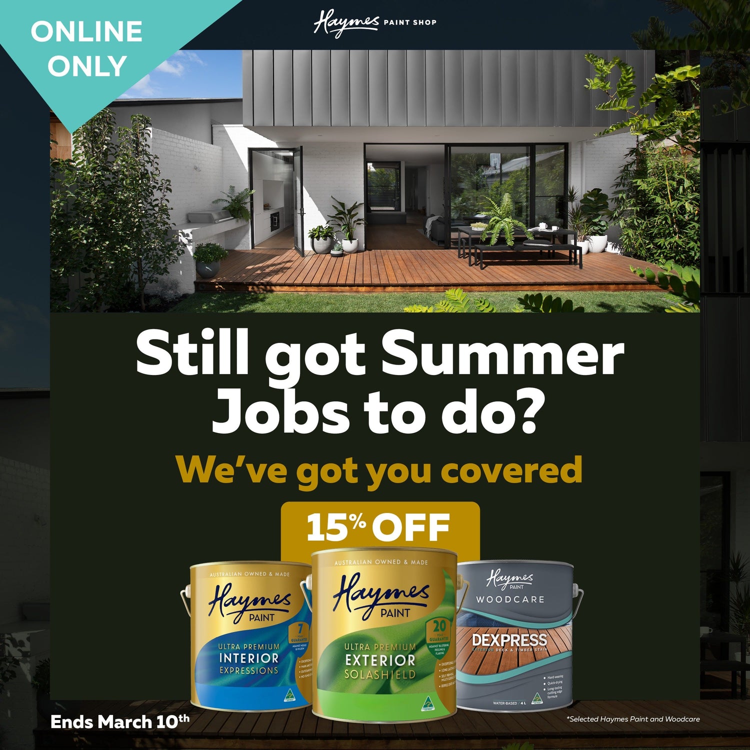 Doing a DIY Summer? We've got you covered. Ends January 26th