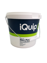 White bucket with metal handle